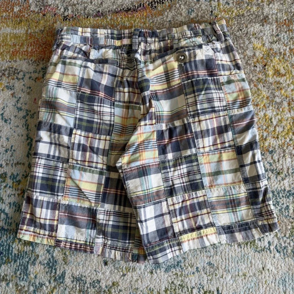 Vintage American Eagle Plaid Patchwork Shorts Men's Size 30 Gorpcore Skater OBX